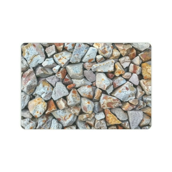 FCXZI Diatom Mud Mats Non-Slip Rocks Texture Jigsaw Puzzle Home 24x16in