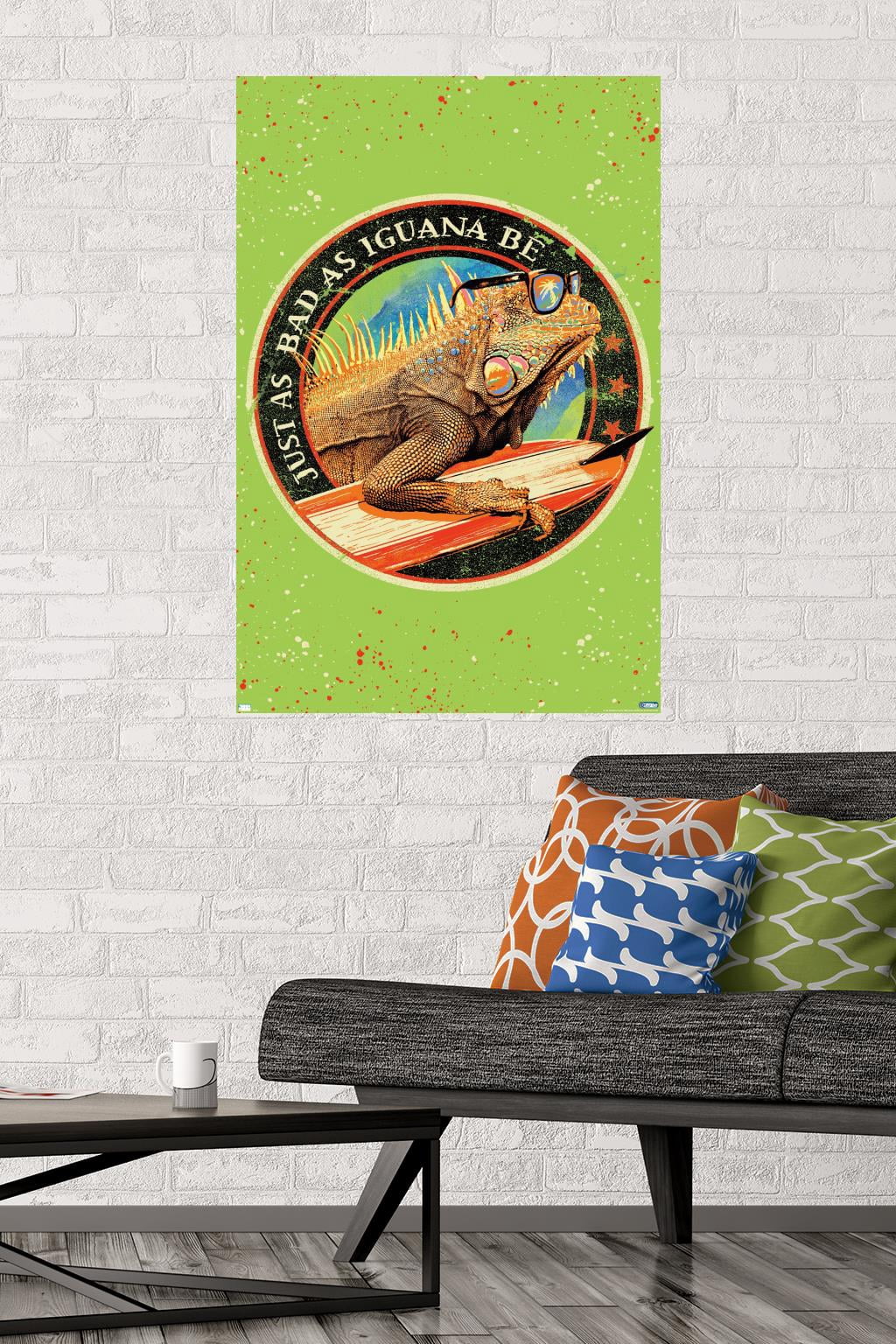 Jim Baldwin - Iguana Wall Poster, 22.375" x 34"