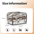 thumbnail image 5 of Kdxio Woodland Forest With Deers Print Toaster Cover Bread Machine Cover Fits for Most Standard 2 Slice Toasters,Keep Toaster Free From Dust And Fingerprint Oven Dustproof Cover, 5 of 7