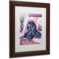thumbnail image 2 of Trademark Fine Art 'Black Poodle' Canvas Art by Jenny Newland, White Matte, Wood Frame, 2 of 4