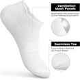 thumbnail image 5 of Jtbuh XLYWomen's Ankle Cotton Socks - Low Cut Athletic Running Soft Thin No Show White Socks With Tab 6 Pairs, 5 of 6