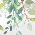 thumbnail image 4 of Cortina de ducha de hojas verdes botánicas de acuarela, ramo de plantas, patrón floral, cortina de ducha de eucalipto con fondo blanco, tela de poliéster de 72x72 pulgadas, 4 of 5