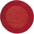 thumbnail image 6 of BoutiqueRugs Francisco Boho Hand Tufted Wool Natural Fiber Soft Area Rug - Farmhouse Minimalist Geometric Bordered Solid Color Carpet - Red, Crimson, Rusty Red, Scarlet - 3'3" x 5'3", 6 of 17