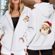 thumbnail image 2 of WILLBEST Sudadera de Mujer Ladies' Christmas Printed Zipper Long Sleeved Pocket Drawstring Casual Hooded Sweatshirt 1724 Chica​​, 2 of 8
