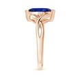 thumbnail image 3 of ANGARA Natural 1.15 ct Blue Sapphire Engagement Ring with Diamonds in 14K Rose Gold for Women (Size-10x5mm) | September Birthstone, Anniversary, Jewelry Gift for Women | Natural Sapphire Ring, 3 of 10