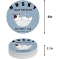 thumbnail image 1 of FMSHPON Husky Wash Your Paws Cartoon Dog Bubble On Bath Set of 6 Round Coaster for Drinks, Absorbent Ceramic Stone Coasters Cup Mat with Cork Base for Home Kitchen Room Coffee Table Bar Decor, 1 of 6