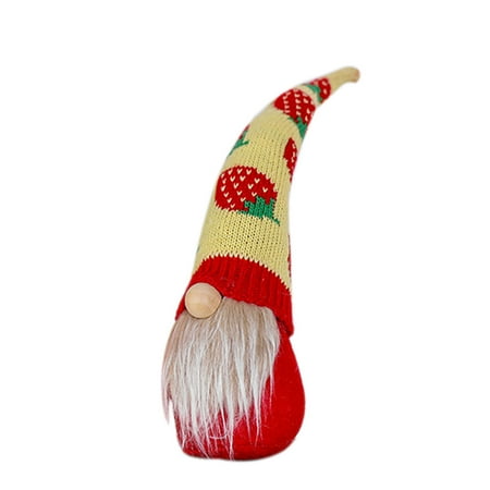 

YUOPEEA Summer Lemon Strawberry Watermelon Gnome Tomte Nisse Scandinavian Swedish Elf Home Farmhouse Kitchen Decor Shelf Tiered Tray Decorations