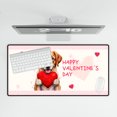 thumbnail image 4 of Happy Valentine's Day Labrador Retriever Brings Love Heart Desk Mat Full Keyboard Mouse Pad Lab Dog Lover Gifts Large Mousepad - 02028, 4 of 5