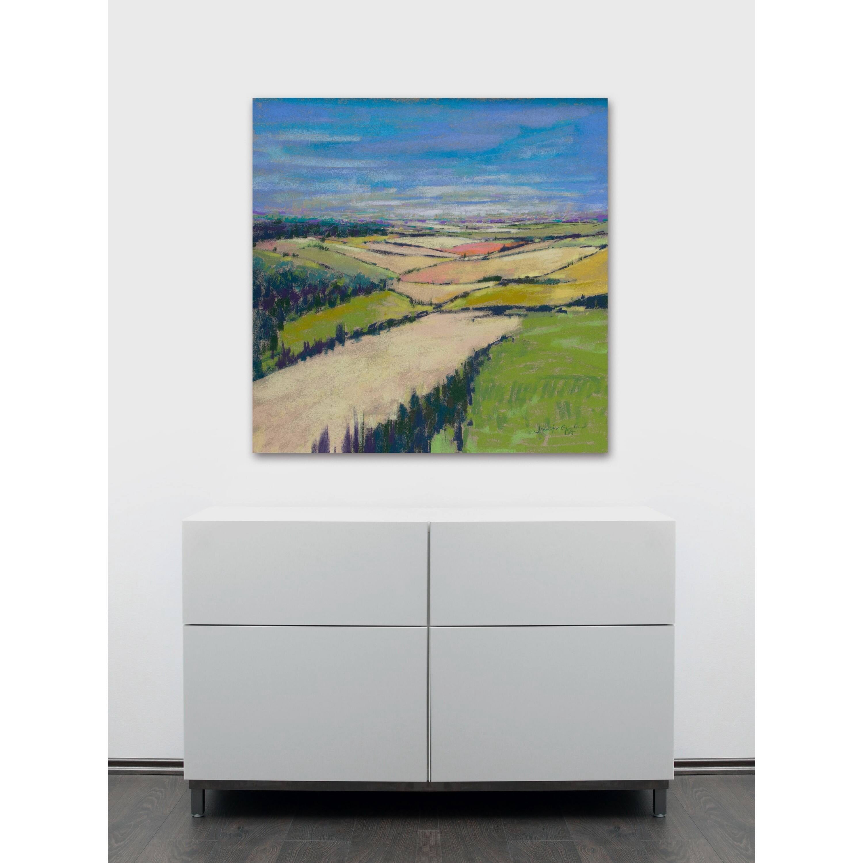 "Patchwork Fields XII" Painting Print on Wrapped Canvas