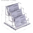 thumbnail image 2 of Stand 3Tier 3 Slots Business Card Holder for Desk Clear Acrylic Business Card Holders, Business Card Display, 2 of 5