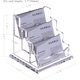 thumbnail image 2 of Soporte para tarjetas de visita de 3 niveles y 3 ranuras para escritorio, tarjeteros de acrílico transparente, exhibición de tarjetas de visita, 2 of 5