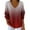 Red, variant on Plus Size Sweaters for Women Fall Trendy Gradient V Neck Casual Tops Soft Warm Long Sleeve Knit Blouses S-5Xl