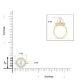 thumbnail image 4 of ANGARA Freshwater Cultured Pearl Ring with Floral Halo in 14K Yellow Gold for Women | June Birthstone, Birthday, Anniversary, Jewelry Gift for Women | Natural Pearl Ring, 4 of 8