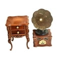 thumbnail image 3 of Kokiya Dollhouse Miniature Gramophone 1:12 Scale with Cabinet for Photography Props, 3 of 9