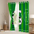 thumbnail image 3 of Erosebridal Green Football Court Print Letter S Black Out Curtains,Soccer Ball Games Curtains Pack of 2 (42x63 Each) For Kids Boys, 3 of 7