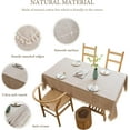 thumbnail image 2 of tablecloths Rectangular Rectangle Tablecloth Burlap Farmhouse Dining Table Cover Rustic Table Cloths Party Tablecloth Christmas Table Cloth (Rectangle/Oblong锛 x - Seats), 2 of 6