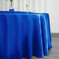 thumbnail image 2 of Efavormart 120 Inch Satin Round Tablecloth, Washable Linen Table Cover, Decorative Silky Fabric for Wedding, Party, Banquet Events - Royal Blue, 2 of 11