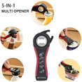 thumbnail image 3 of Jar Opener, 5 in 1 Multi Function Can Opener Bottle Opener Kit with Silicone Handle Easy to Use for Children, Elderly and Arthritis Sufferers (Apple Red）,, 3 of 5