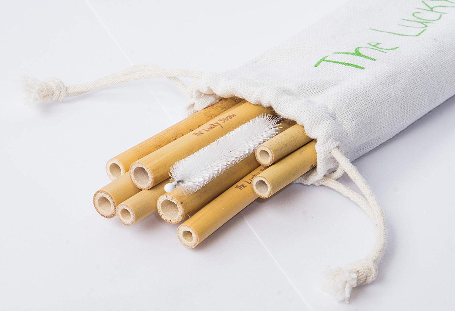 8 Bamboo Drinking Straws Durable Reusable Organic Dishwasher Safe