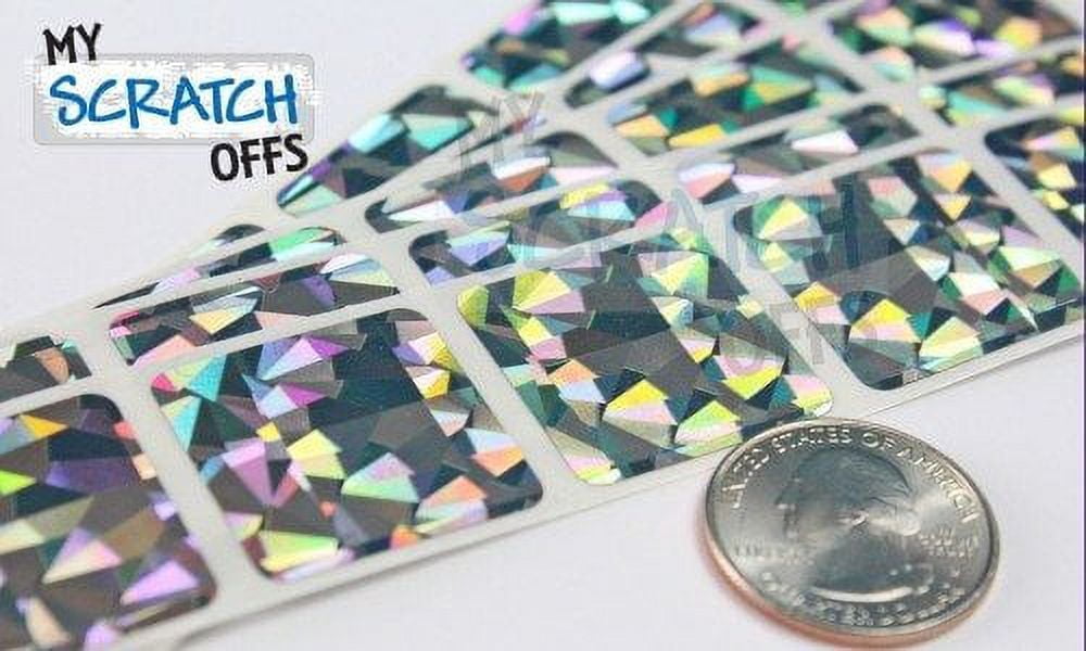 My Scratch Offs 1.5" Silver Square Scratch-off Sticker Labels, 250 Count