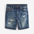 thumbnail image 6 of LIIPEE Girls Boys Ripped Jeans Shorts Summer Comfort High Waist Streetwear Denim Shorts With Pockets Child Trendy Party Shorts,Blue,9-12 Months, 6 of 8