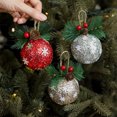 thumbnail image 1 of ¡Compra y Aprovecha las Mejores Ofertas!, Nueva bola de Navidad adhesiva con lentejuelas, agujas de pino, nueces, decoración de espuma de alta calidad, bola de Navidad para decoración del hogar, 1 of 9