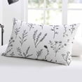 thumbnail image 5 of Natural Spring Floral Throw Pillow Cover 20 x 26 Inch Decorative Pillow Cover Black Emerging Blossoms Lumbar Pillowcase Seasonal Rectangle Cushion Case for Couch Sofa Bed Living Room, 5 of 7