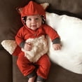 thumbnail image 3 of URMAGIC Baby Boy Girl Animal Fox Onesie Romper Infant One Piece Kids Hooded Fall Winter Clothes Outfits #Fox, 3 of 10