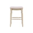 thumbnail image 3 of Linon Marino 30" Upholstered Backless Bar Stool in White Wash Wood, 3 of 8