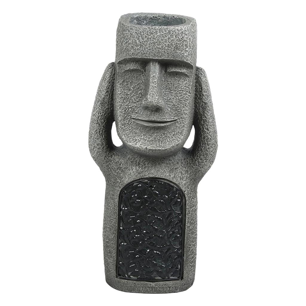 Resin Easter Island Statue Funny Moai Sculpture 25cm for Home Decoration 