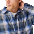 thumbnail image 4 of Free Country Men's Easywear Flannel Shirt Jacket Cool Blue Plaid XXL, 4 of 6