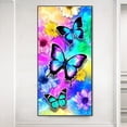 thumbnail image 1 of Cuadros Decorativos 5D bricolaje taladro redondo completo diamante pintura mariposa Animal Kit arte artesanía (NH3616) Wdftyju de costura negro 4 estilos, 1 of 7