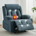 thumbnail image 1 of Oversized Manual Recliner Chair with Massage & Heat,Classic and Traditional Oversized Recliner Chair with 23inch Width Seat,8-Point Vibration, Lumbar Heating,Comfy Overstuffed Deep Seat Sofa Chair, 1 of 6