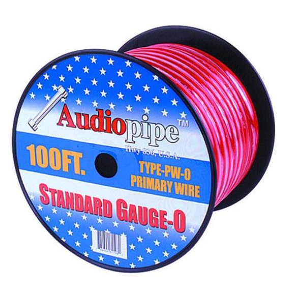 APipe 25 Pieds Rouleau 0 ga Fil d'Alimentation Rouge 4 -