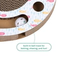 thumbnail image 4 of Kitty City Corrugated Cardboard Fish Print Cat Scratching Pad with Ball Tracker, Multicolored, One Size, 4 of 8