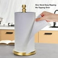thumbnail image 2 of Gold Paper Towel Holder Countertop with Weighted Stainless Steel Base, One-Handed Design No Tipping Over, Standing Paper Towel Holder Standing in Brushed Gold Finish, 2 of 13