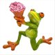 thumbnail image 1 of Valentine'S Day Decoration Proposal Flower Frog Resin Craft Ornaments, 1 of 5
