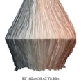 thumbnail image 3 of Party Runner,Gradient Crinkle Sheer Gauze Long Table Cover With Multi Tone Color Options,Reception Cake Mat Used For Bohemian Wedding Classroom Event Decor, 3 of 7