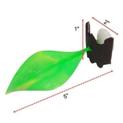 Penn-Plax Soft Silicone Lounging Green Leaf - Betta Resting Aquarium Decor - 5 x 2 x 1.50