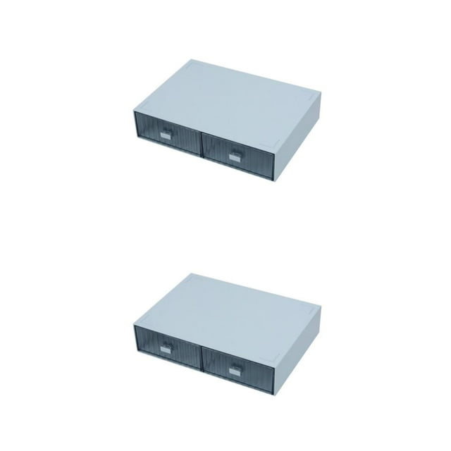 relayinert 1/2/3 Suffisent Différents Rangement Organiser Outils Papeterie Sans Bavure Boîte de Rangement Bleu 2 Tiroirs 2 Pcs