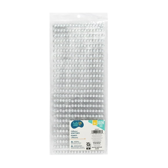 Hello Hobby Clear Round Adhesive Gemstone Stickers 6mm - 1326 Piece, 6mm - 1326 Piece