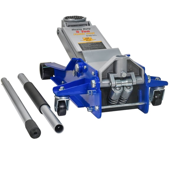 5T Low-Profile Heavy-Duty Steel Racing Floor Jack w/ Dual Piston Quick Lift Pump