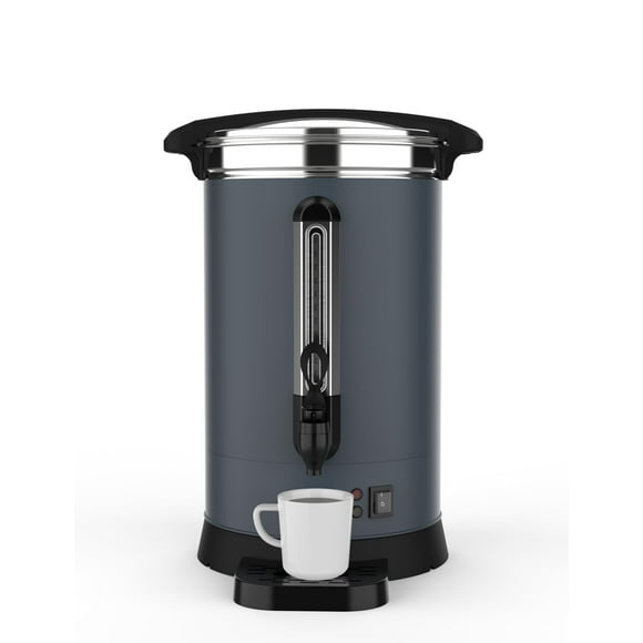 TROPOW 100 Cups Coffee Urn,18L Double Wall Commerical Coffee Maker for Buffet Catering Wedding Gathering,Large Capacity Hot Coffee Dispenser,Stainless Steel Hot Water Urn