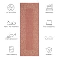 thumbnail image 4 of SAFAVIEH Courtyard Chole Floral Bordered Indoor/Outdoor Runner Rug, 2'7" x 8'2", Terracotta/Beige, 4 of 8