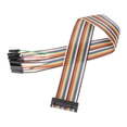 thumbnail image 1 of 1 Pcs IDC Rainbow Wire Flat Ribbon Cable FC-Female to 22P 11.8 Inch Length 2.54mm Pitch Breadboard Jumper Wires, 1 of 5