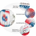 thumbnail image 6 of Shower Curtain Bathroom Set Independence Day Fireworks Waterproof Fabric Shower Curtains with Grommets&Hooks, Red White Blue Flag Border Privacy Bath Curtain for Bathtub 72x72in, 6 of 9