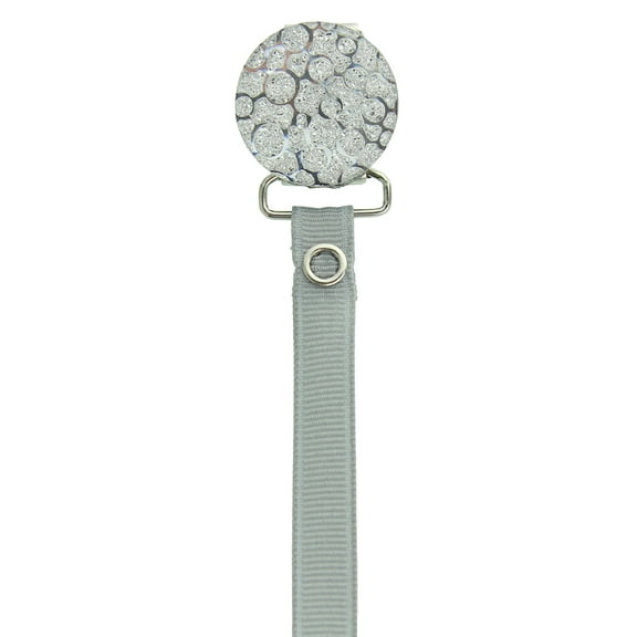 Crushed Crystal Ribbon Pacifier Clip