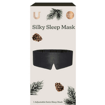 U Style Black Silky Satin Sleep Mask
