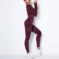 thumbnail image 4 of MIUOWANP Women's Two Piece Sets Women Seamless Striped Hollow Yoga Clothes Hip Quick-drying Fitness Suit, 4 of 5