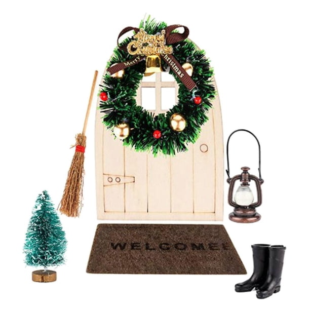 Escenas navideñas para casa de muñecas a escala 1/12, accesorios para micro paisajes, decoración navideña, bricolaje, hadas Style4